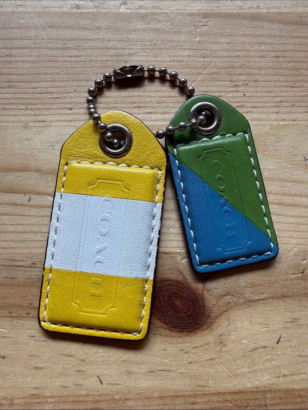 Pair of Nautical Color Block Coach Hang Tags